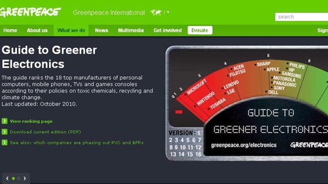Greenpeace Greener Gadgets Guide